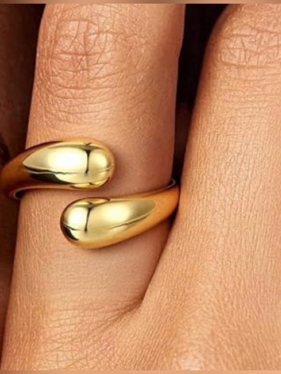 Boutique Jewelry - Gold Water Drop Ring (7407)